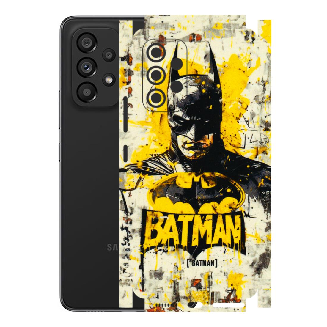 Samsung M/F/Note/Flip and C Phone Skins (All Models) - Batman Yellow BT - 3D Embossed Finish (L-304) Samsung Galaxy A53 (5G)