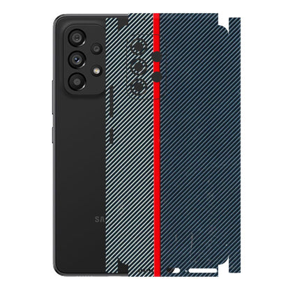 Samsung M/F/Note/Flip and C Phone Skins (All Models) - Blue Sober Lines - 3D Embossed Finish (L-305) Samsung Galaxy A53 (5G)