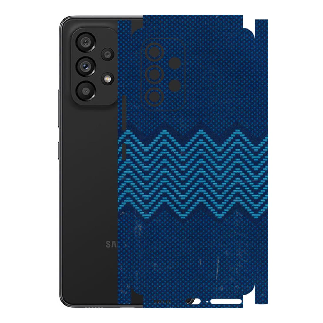 Samsung M/F/Note/Flip and C Phone Skins (All Models) - Blue Sober Waves - 3D Embossed Finish (L-306) Samsung Galaxy A53 (5G)