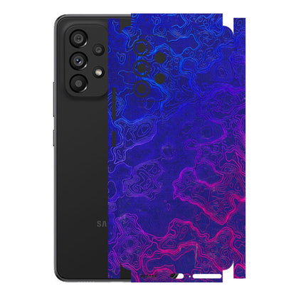 Samsung M/F/Note/Flip and C Phone Skins (All Models) - Purple Ripples Swirl - 3D Embossed Finish (L-314) Samsung Galaxy A53 (5G)