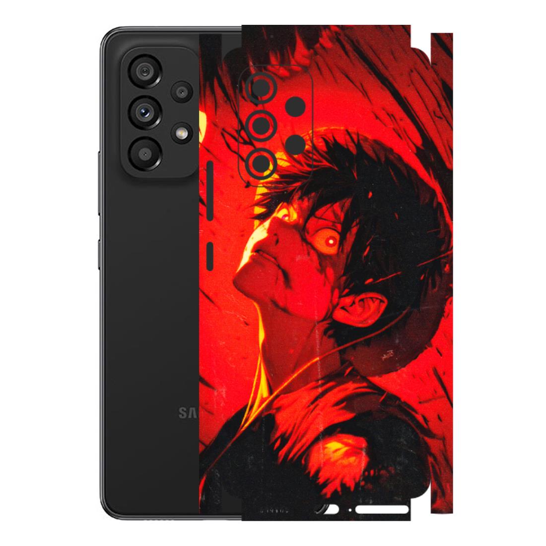 Samsung M/F/Note/Flip and C Phone Skins (All Models) - D.Luffy Power Up One Piece Anime - 3D Embossed Finish (L-326) Samsung Galaxy A53 (5G)