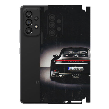 Samsung M/F/Note/Flip and C Phone Skins (All Models) - New Black Porsche GT3 - 3D Embossed Finish (L-327) Samsung Galaxy A53 (5G)
