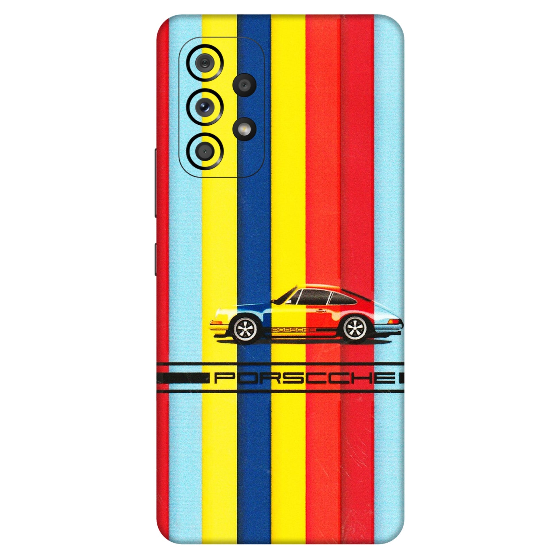 Samsung M/F/Note/Flip and C Phone Skins (All Models) - Multicolour Porche - 3D Embossed Finish (L-39) Samsung Galaxy A53 (5G)