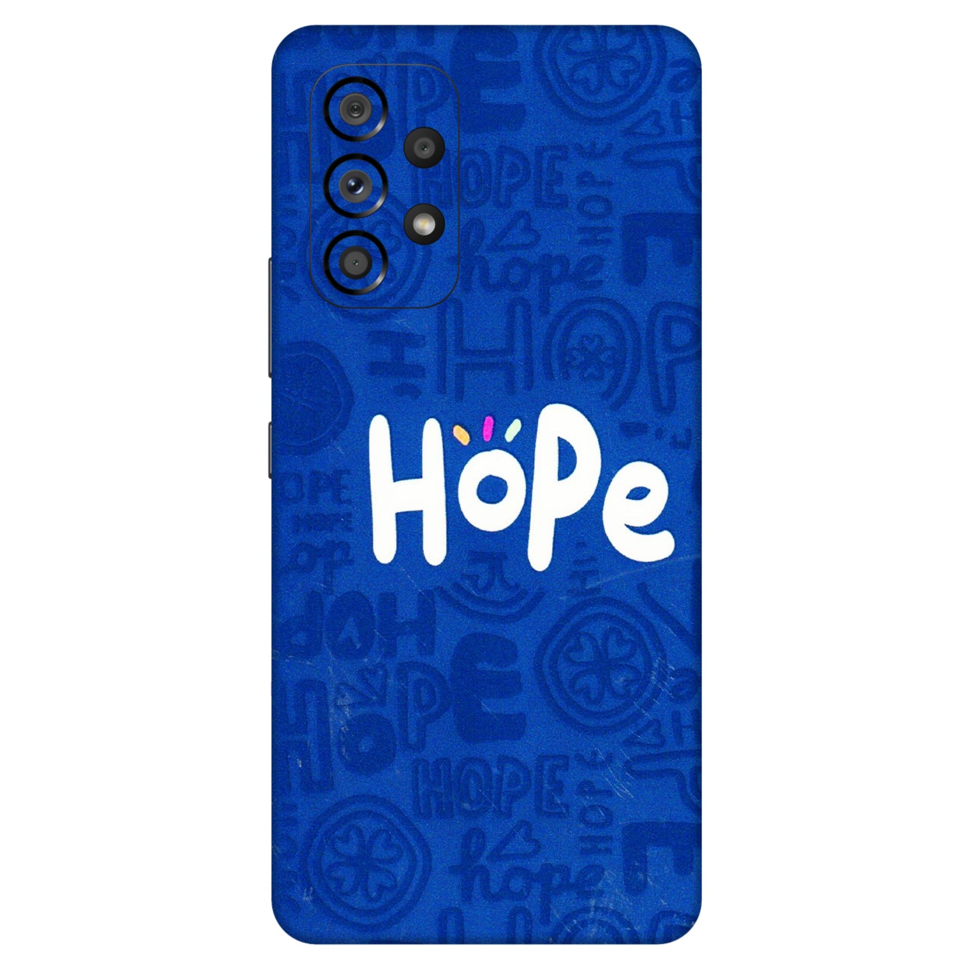 Samsung M/F/Note/Flip and C Phone Skins (All Models) - Hope Doodles Blue - 3D Embossed Finish (L-43) Samsung Galaxy A53 (5G)
