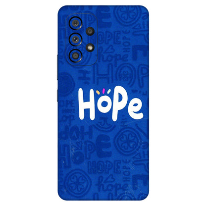 Samsung M/F/Note/Flip and C Phone Skins (All Models) - Hope Doodles Blue - 3D Embossed Finish (L-43) Samsung Galaxy A53 (5G)