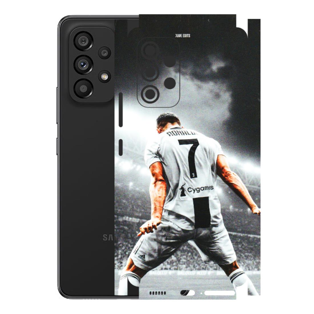 Samsung M/F/Note/Flip and C Phone Skins (All Models) - Ronaldo CR7 Crazy - 3D Embossed Finish (L-44) Samsung Galaxy A53 (5G)