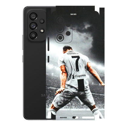 Samsung M/F/Note/Flip and C Phone Skins (All Models) - Ronaldo CR7 Crazy - 3D Embossed Finish (L-44) Samsung Galaxy A53 (5G)
