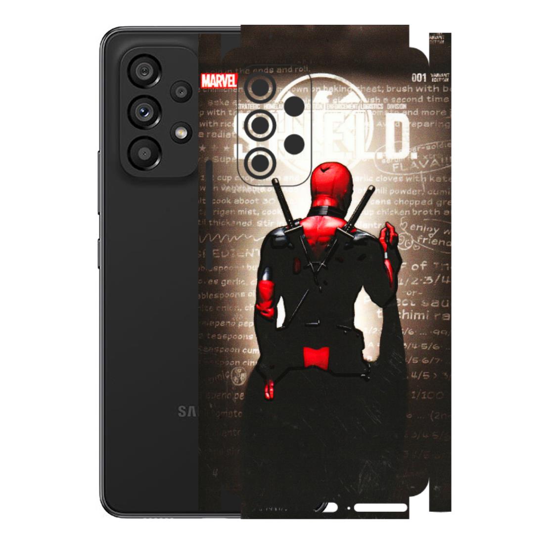 Samsung M/F/Note/Flip and C Phone Skins (All Models) - Deadpool - 3D Embossed Finish (L-56) Samsung Galaxy A53 (5G)