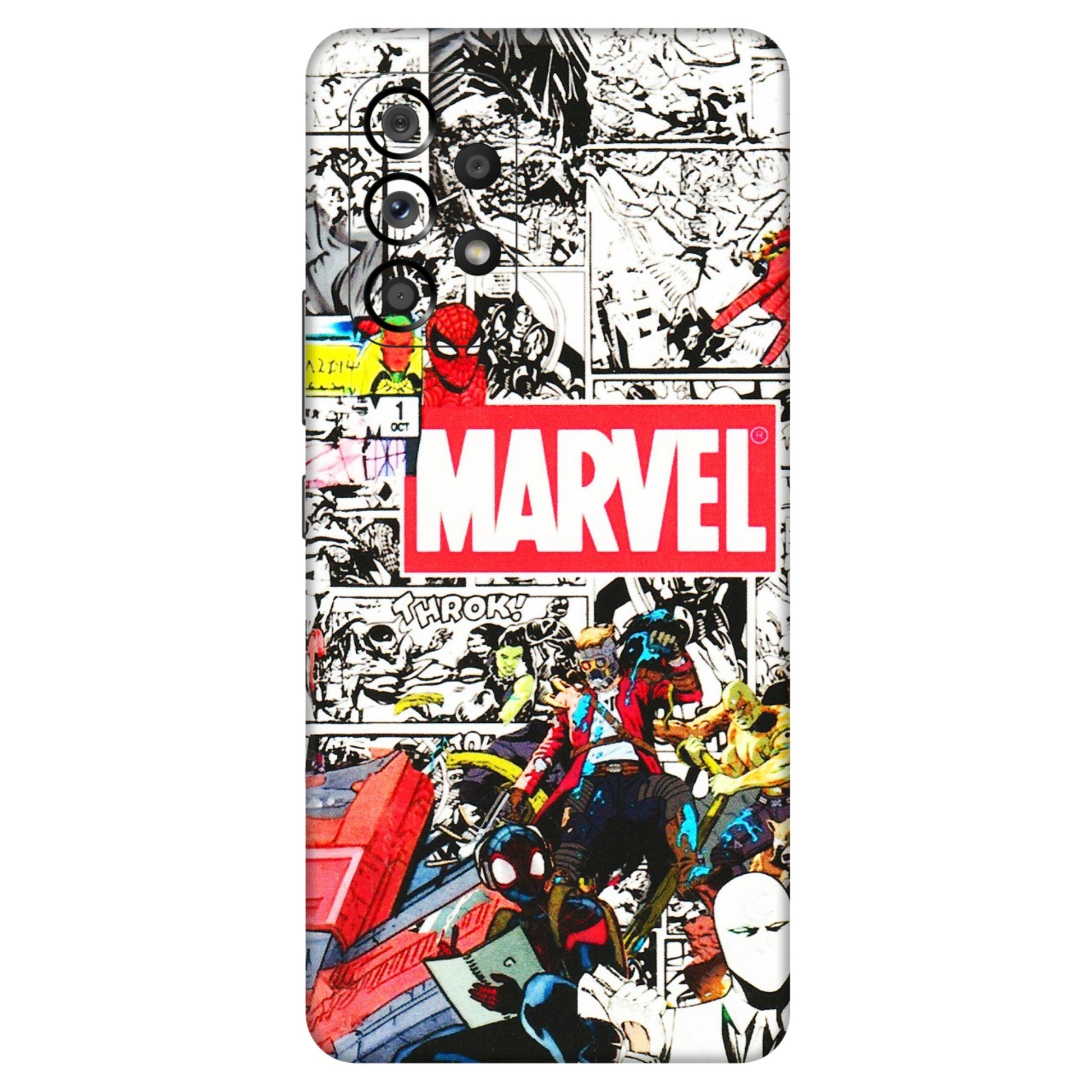 Samsung M/F/Note/Flip and C Phone Skins (All Models) - Marvel Colorful Comic - 3D Embossed Finish (L-64) Samsung Galaxy A53 (5G)