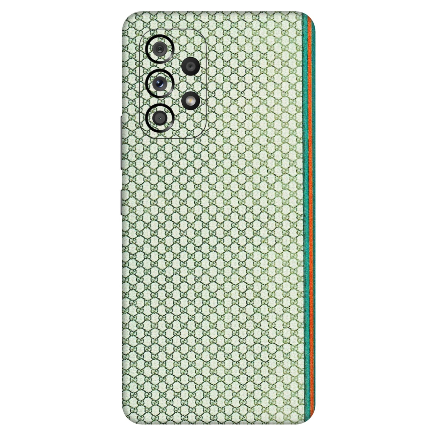 Samsung M/F/Note/Flip and C Phone Skins (All Models) - Gucci Fabric Pattern - 3D Embossed Finish (L-73) Samsung Galaxy A53 (5G)