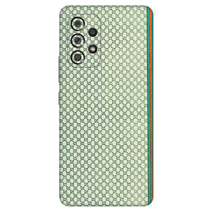 Samsung M/F/Note/Flip and C Phone Skins (All Models) - Gucci Fabric Pattern - 3D Embossed Finish (L-73) Samsung Galaxy A53 (5G)