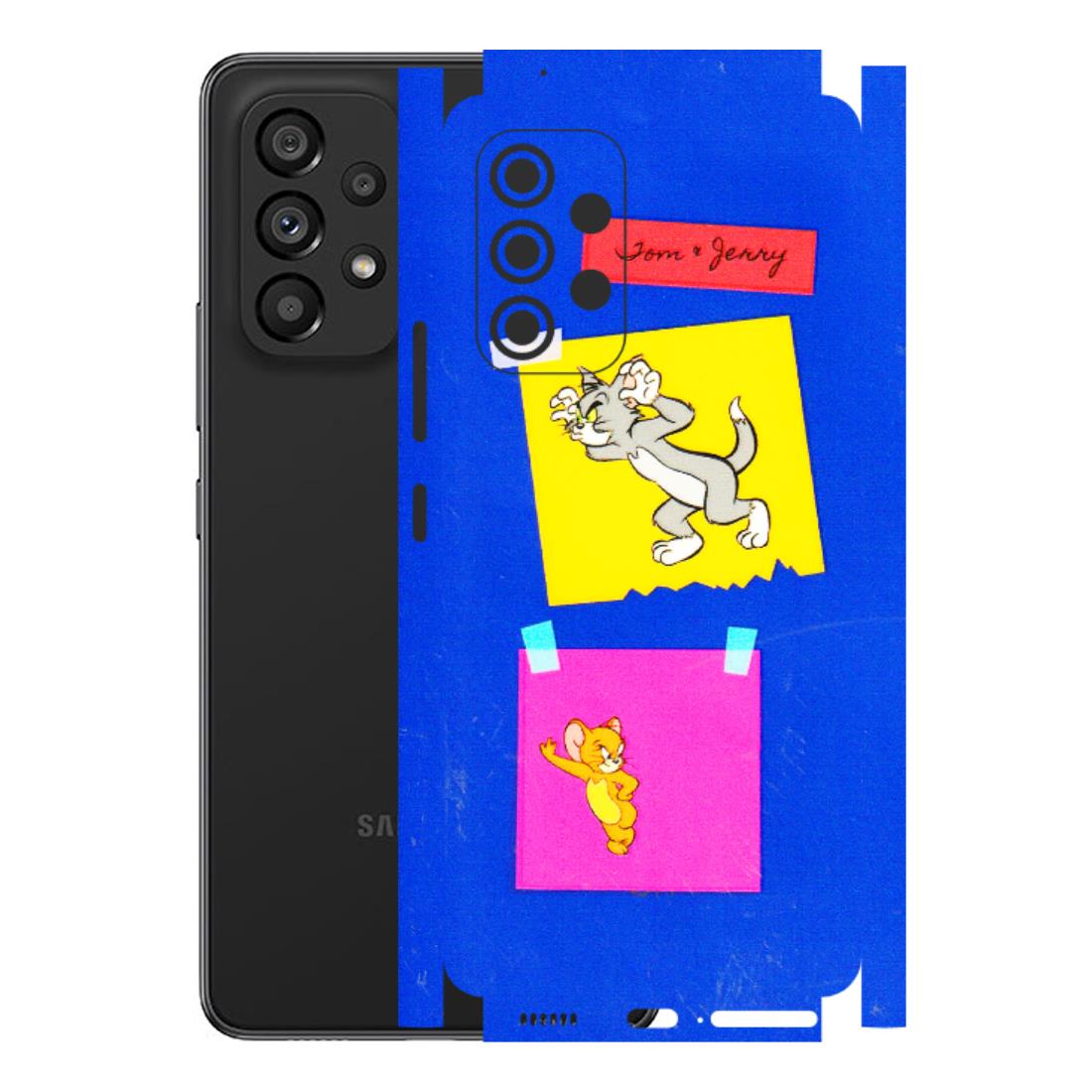 Samsung M/F/Note/Flip and C Phone Skins (All Models) - Tom N Jerry Sticky Notes - 3D Embossed Finish (L-88) Samsung Galaxy A53 (5G)