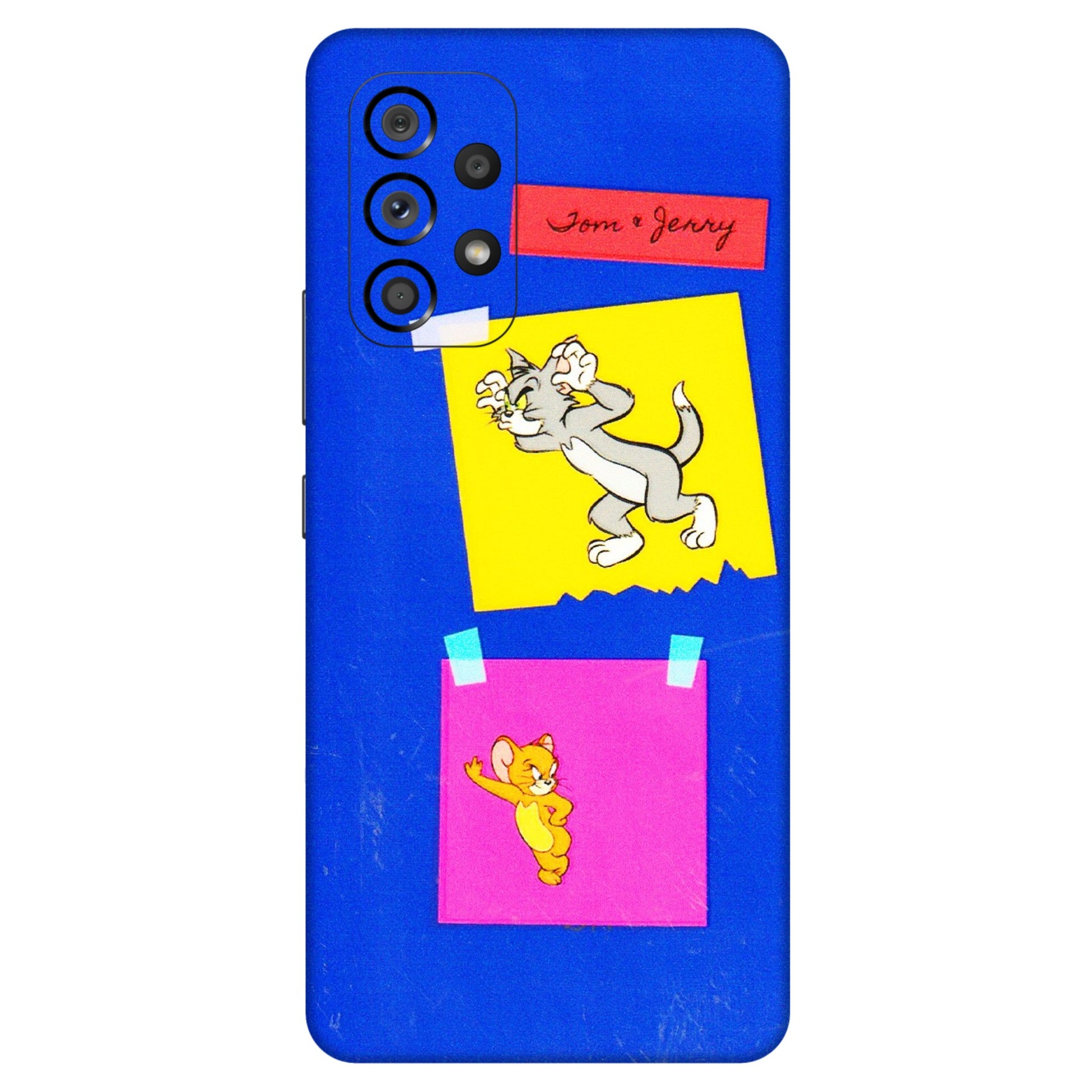 Samsung M/F/Note/Flip and C Phone Skins (All Models) - Tom N Jerry Sticky Notes - 3D Embossed Finish (L-88) Samsung Galaxy A53 (5G)