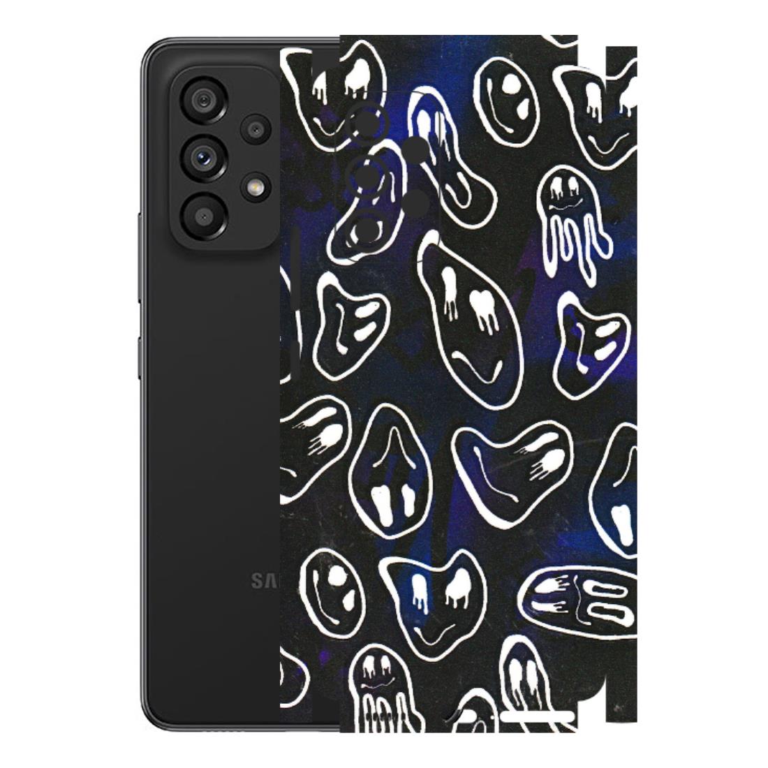 Samsung M/F/Note/Flip and C Phone Skins (All Models) - Distorted Smileys - 3D Embossed Finish (L-92) Samsung Galaxy A53 (5G)