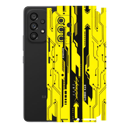 Samsung M/F/Note/Flip and C Phone Skins (All Models) - Yellow Cyberpunk - 3D Embossed Finish (L-93) Samsung Galaxy A53 (5G)