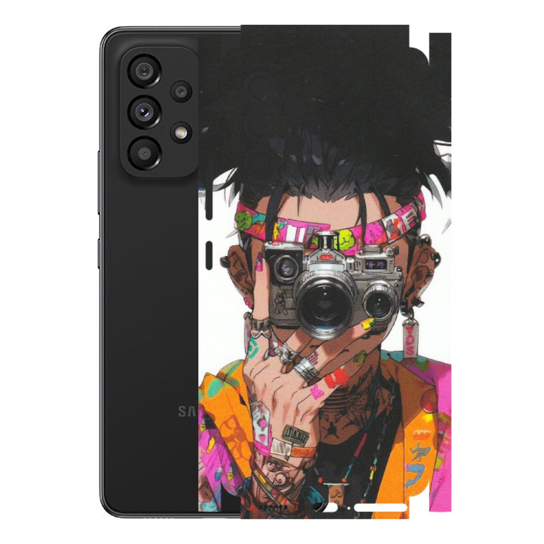 Samsung M/F/Note/Flip and C Phone Skins (All Models) - Camera Lover Girl - Matte Finish (M-09) Samsung Galaxy A53 (5G)