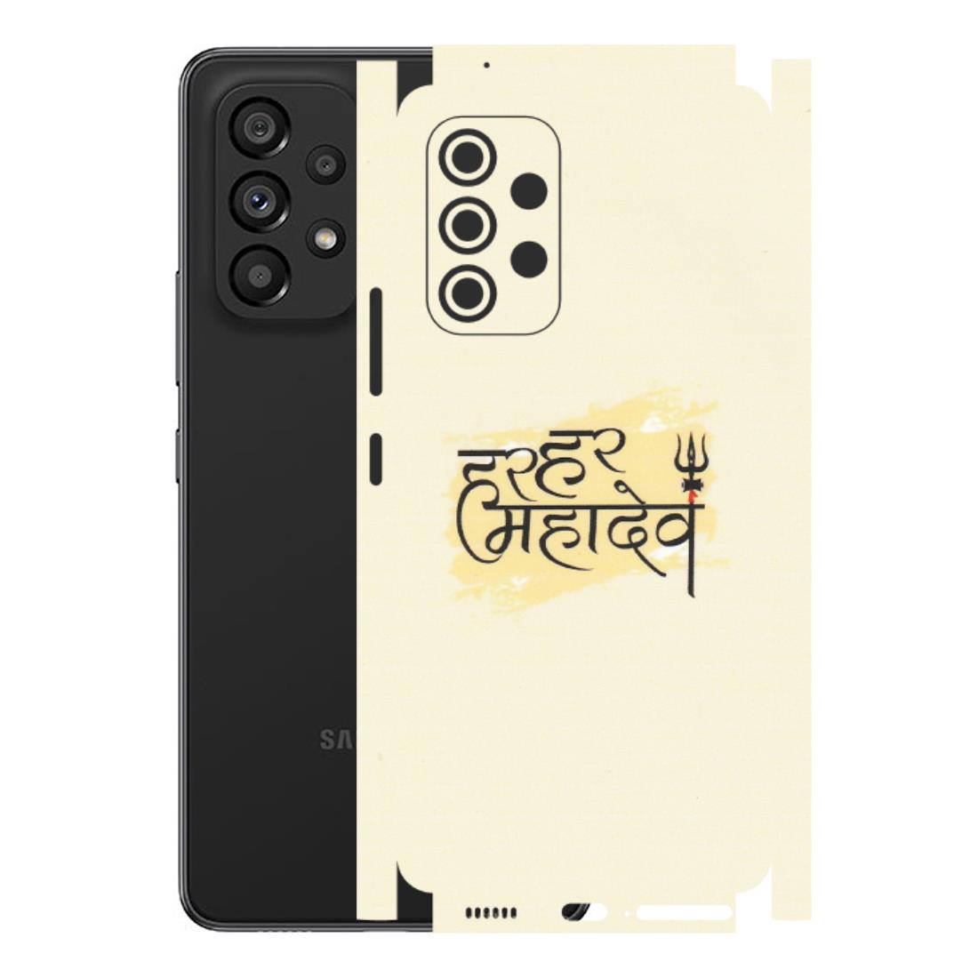 Samsung M/F/Note/Flip and C Phone Skins (All Models) - Har Har Mahadev - Matte Finish (M-10) Samsung Galaxy A53 (5G)