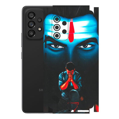 Samsung M/F/Note/Flip and C Phone Skins (All Models) - Mahakal Bhakt - Matte Finish (M-112) Samsung Galaxy A53 (5G)