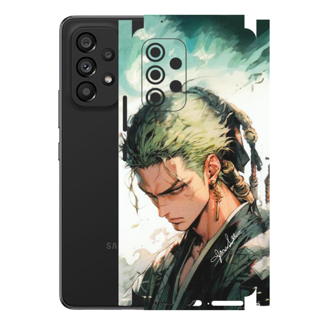 Samsung M/F/Note/Flip and C Phone Skins (All Models) - New Roronoa Zoro One Picece Anime - Matte Finish (M-140) Samsung Galaxy A53 (5G)