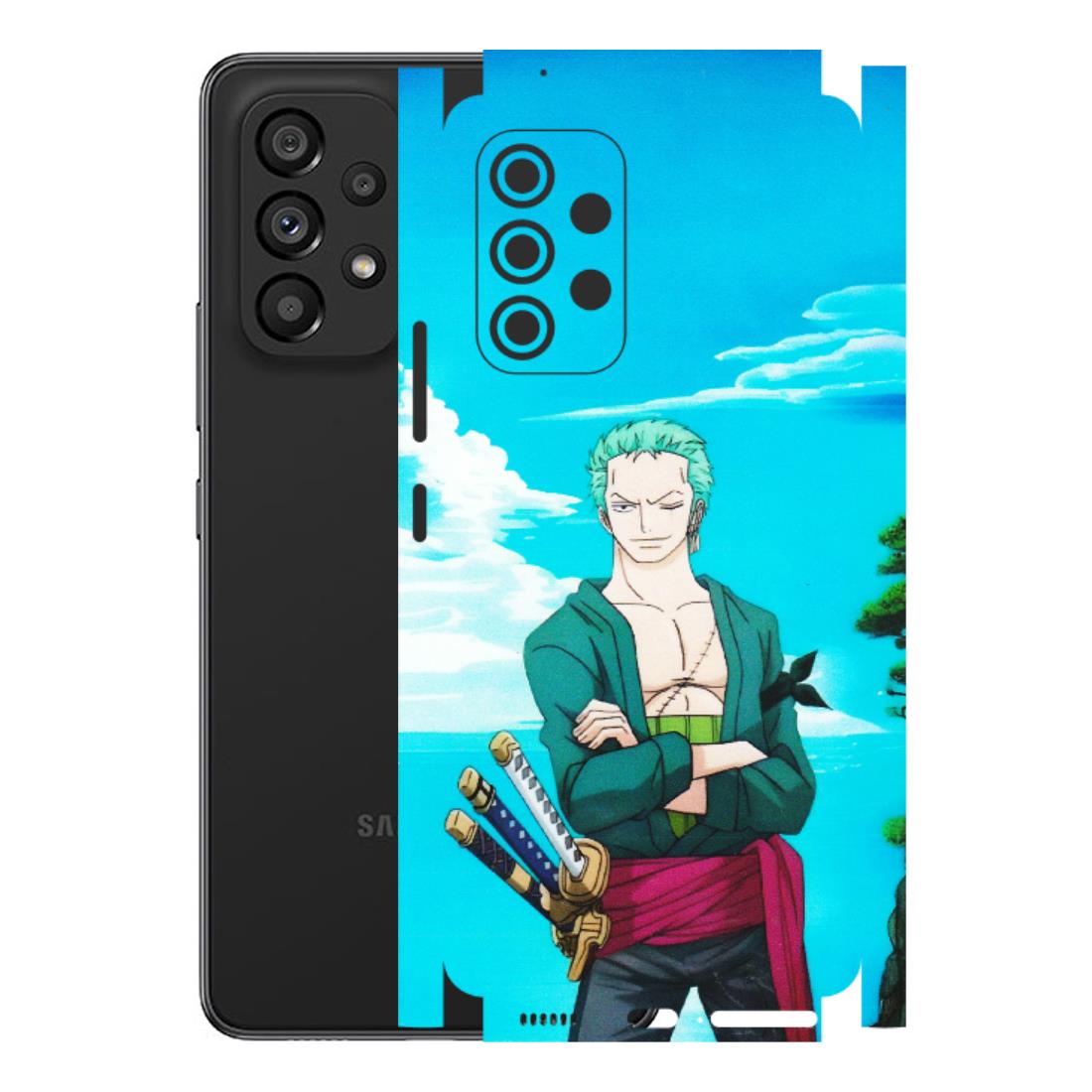 Samsung M/F/Note/Flip and C Phone Skins (All Models) - Cool Swordman Zoro Anime - Matte Finish (M-143) Samsung Galaxy A53 (5G)