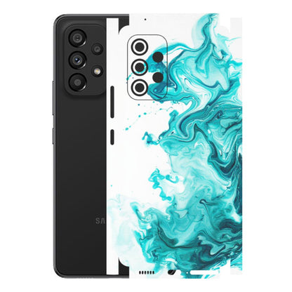 Samsung M/F/Note/Flip and C Phone Skins (All Models) - Sky Blue Abstract Colour - Matte Finish (M-146) Samsung Galaxy A53 (5G)