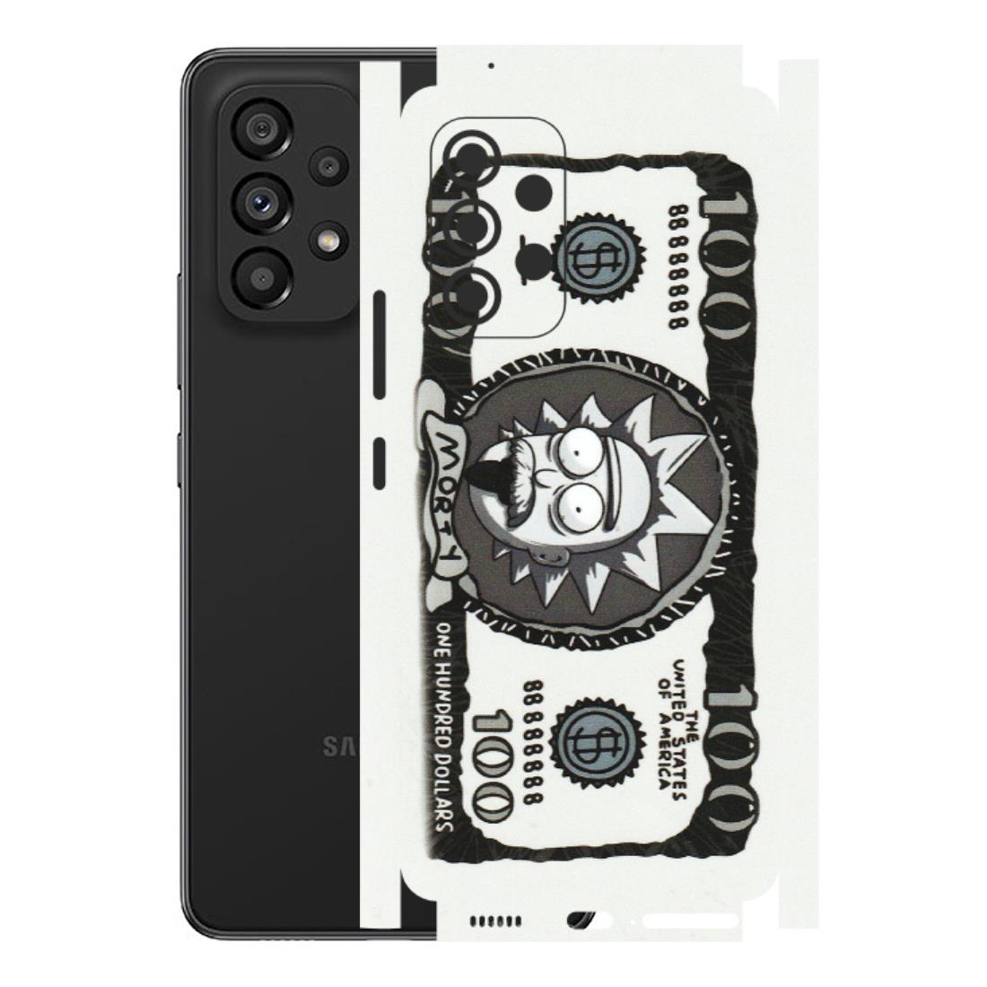 Samsung M/F/Note/Flip and C Phone Skins (All Models) - Rick And Morty Hundred Dollar Anime - Matte Finish (M-161) Samsung Galaxy A53 (5G)