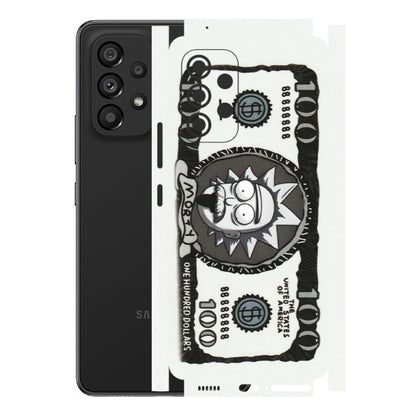 Samsung M/F/Note/Flip and C Phone Skins (All Models) - Rick And Morty Hundred Dollar Anime - Matte Finish (M-161) Samsung Galaxy A53 (5G)