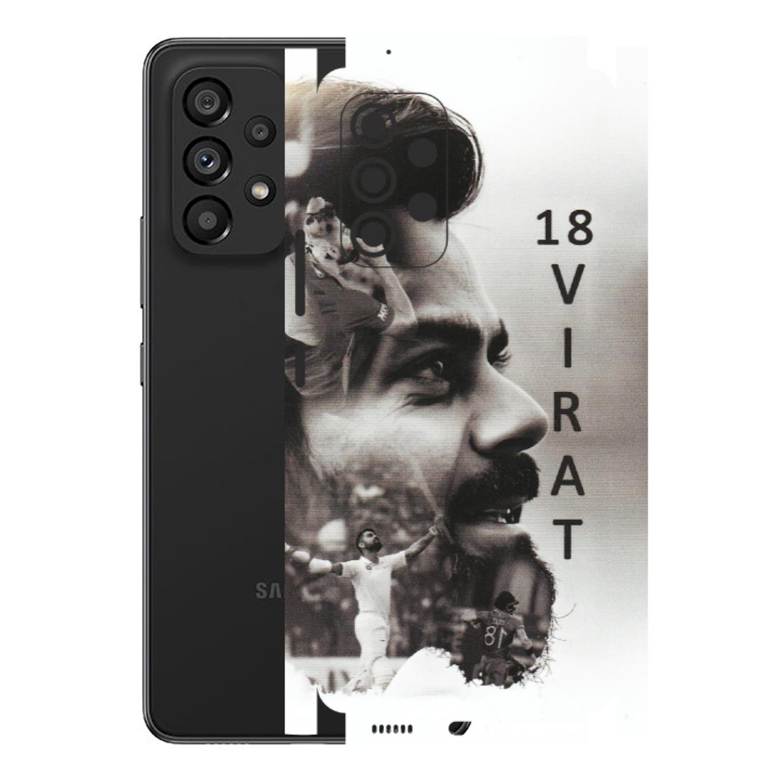 Samsung M/F/Note/Flip and C Phone Skins (All Models) - Virat Kohli Cricketer - Matte Finish (M-163) Samsung Galaxy A53 (5G)
