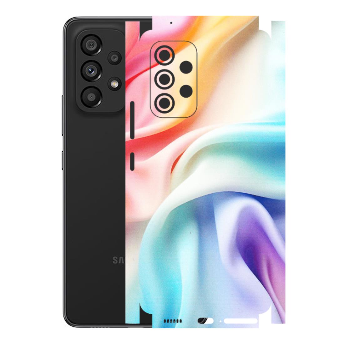 Samsung M/F/Note/Flip and C Phone Skins (All Models) - Colourful Silk Cloth - Matte Finish (M-165) Samsung Galaxy A53 (5G)