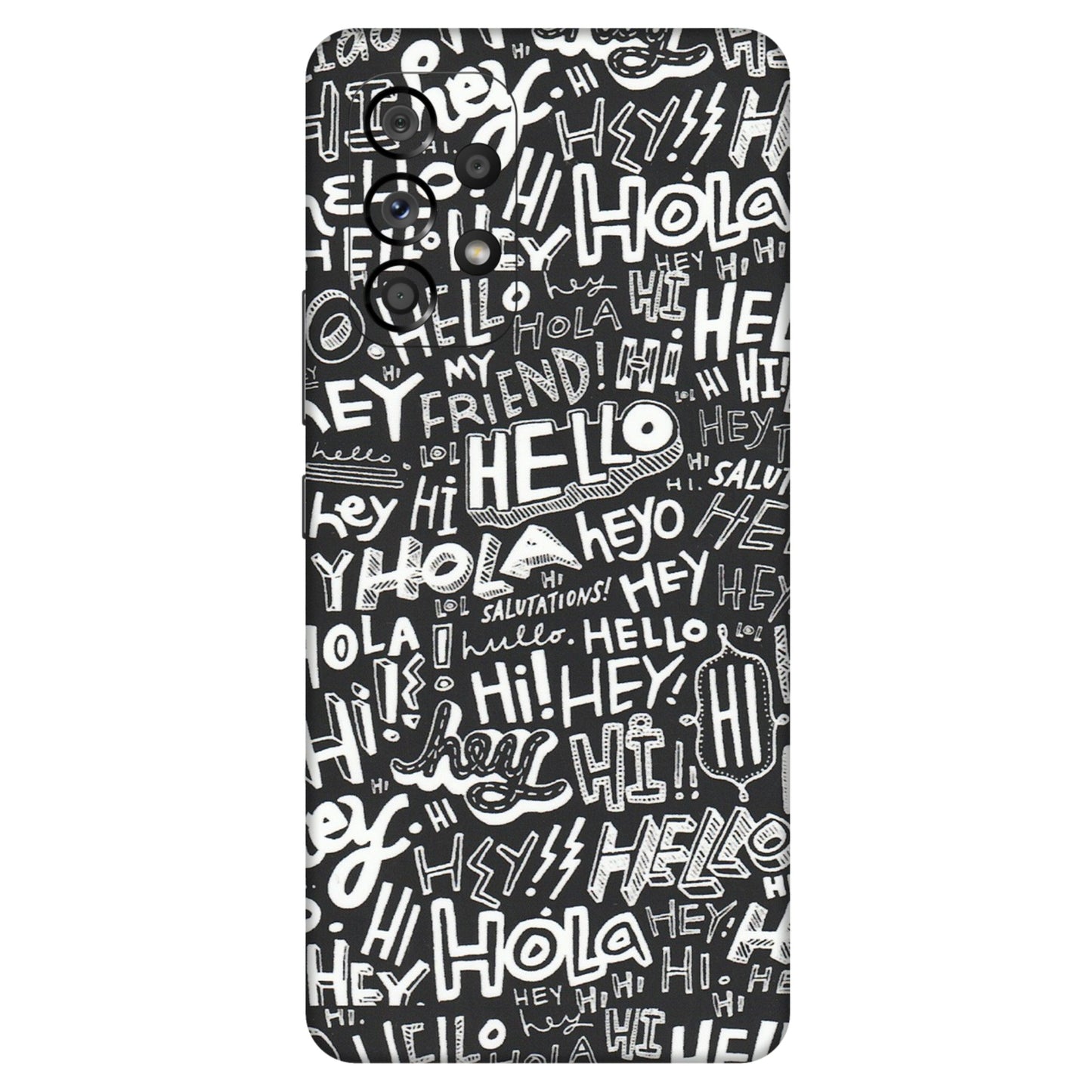 Samsung M/F/Note/Flip and C Phone Skins (All Models) - Hi Hello Doodles - Matte Finish (M-25) Samsung Galaxy A53 (5G)