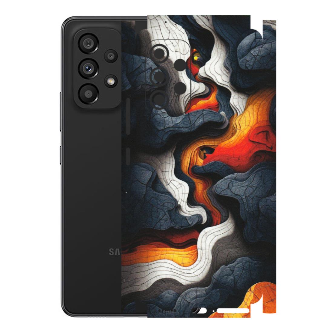 Samsung M/F/Note/Flip and C Phone Skins (All Models) - Abstract Volcanic Layers - Matte Finish (M-52) Samsung Galaxy A53 (5G)