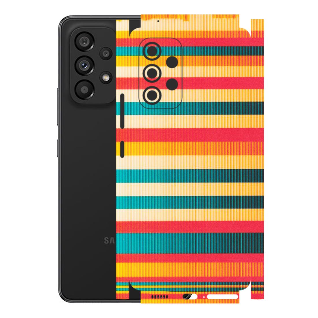 Samsung M/F/Note/Flip and C Phone Skins (All Models) - Colourful Stripes Soothing Effect - Matte Finish (M-86) Samsung Galaxy A53 (5G)