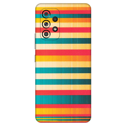 Samsung M/F/Note/Flip and C Phone Skins (All Models) - Colourful Stripes Soothing Effect - Matte Finish (M-86) Samsung Galaxy A53 (5G)