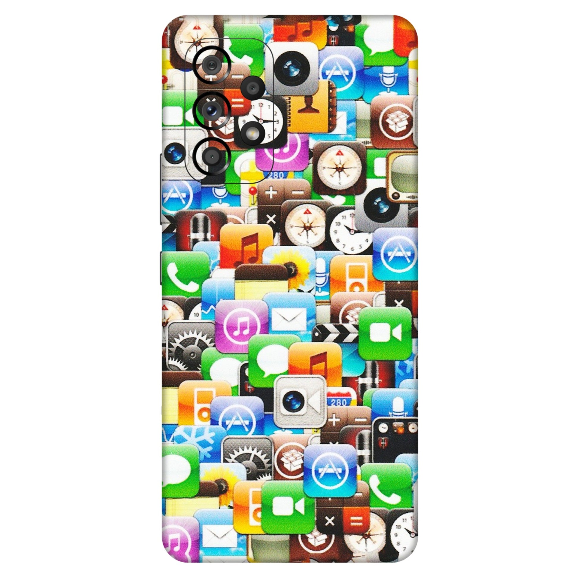 Samsung M/F/Note/Flip and C Phone Skins (All Models) - All Apple Icons - Matte Finish (M-93) Samsung Galaxy A53 (5G)
