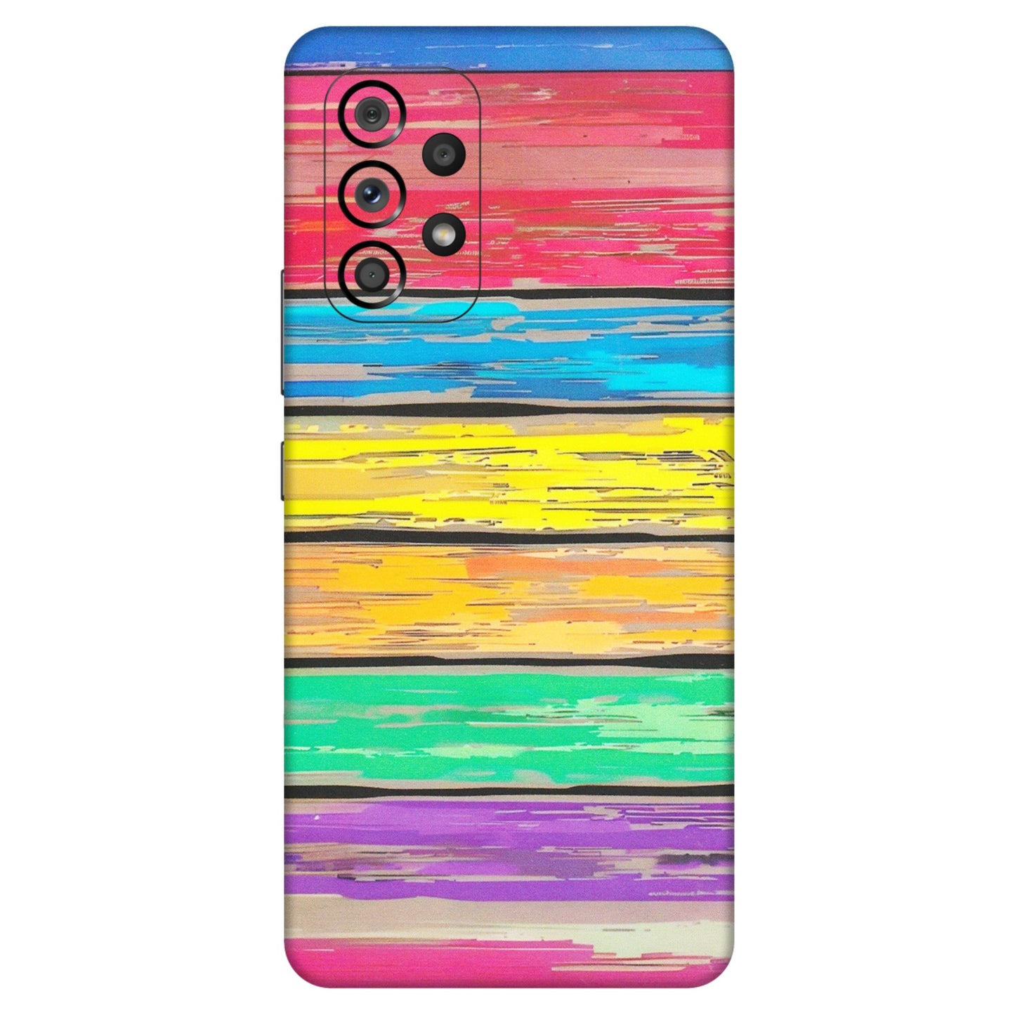 Samsung M/F/Note/Flip and C Phone Skins (All Models) - Multi Colour Wooden Wall - Matte Finish (M-96) Samsung Galaxy A53 (5G)