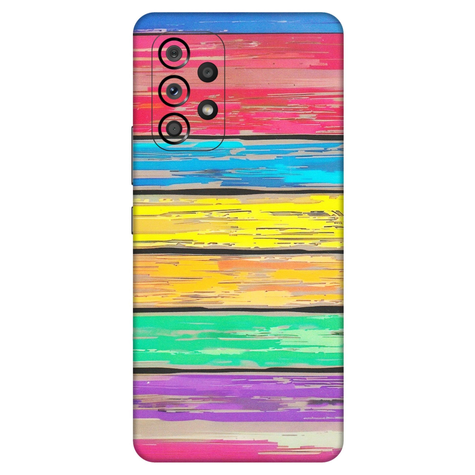 Samsung M/F/Note/Flip and C Phone Skins (All Models) - Multi Colour Wooden Wall - Matte Finish (M-96) Samsung Galaxy A53 (5G)