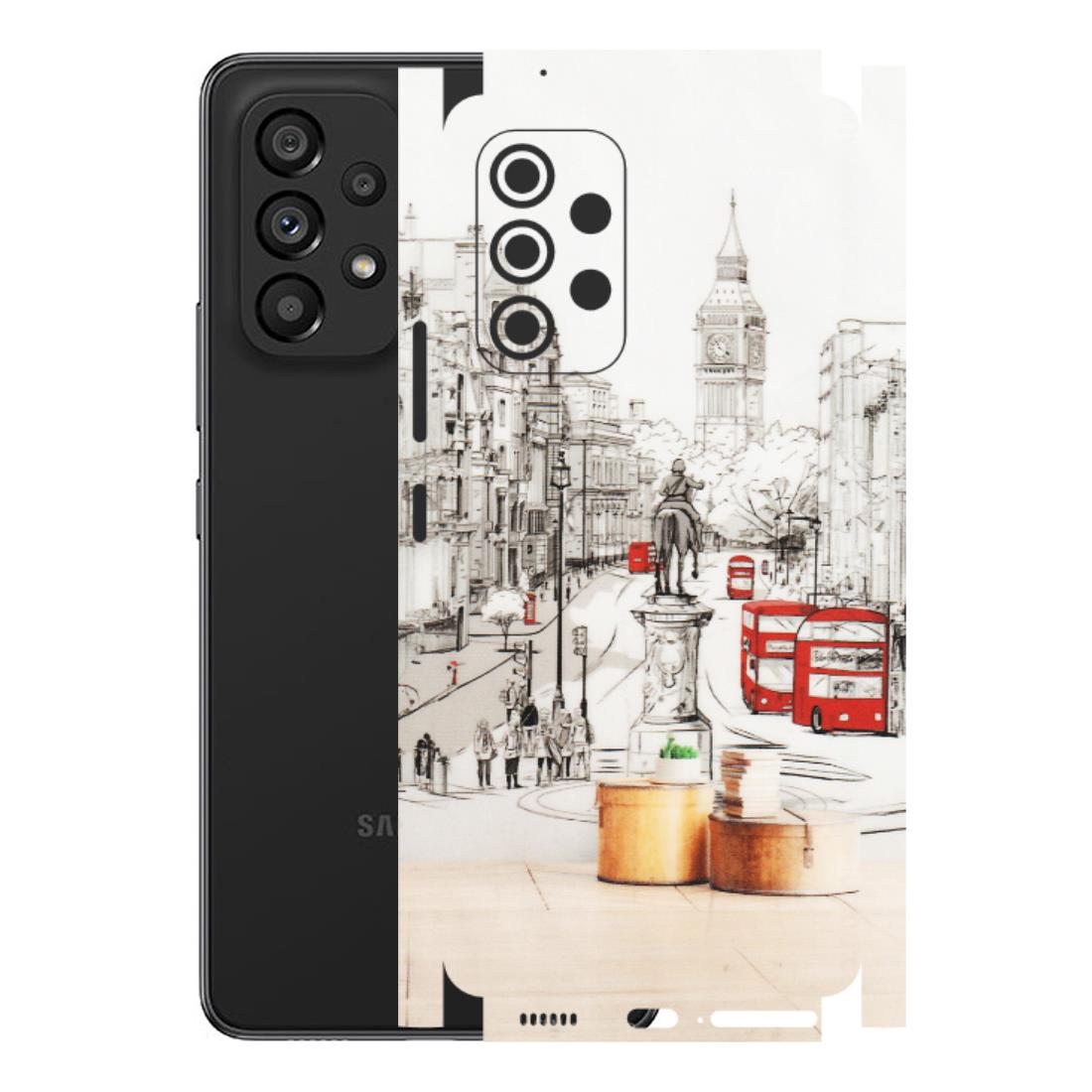 Samsung M/F/Note/Flip and C Phone Skins (All Models) - London Street - Transparent Finish (T-02) Samsung Galaxy A53 (5G)