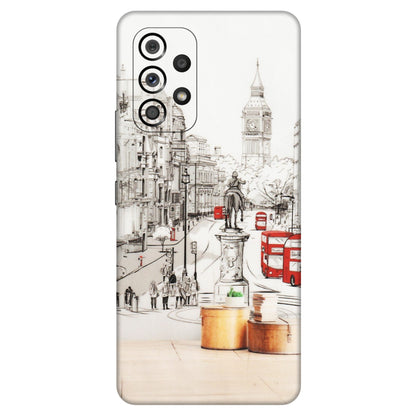 Samsung M/F/Note/Flip and C Phone Skins (All Models) - London Street - Transparent Finish (T-02) Samsung Galaxy A53 (5G)