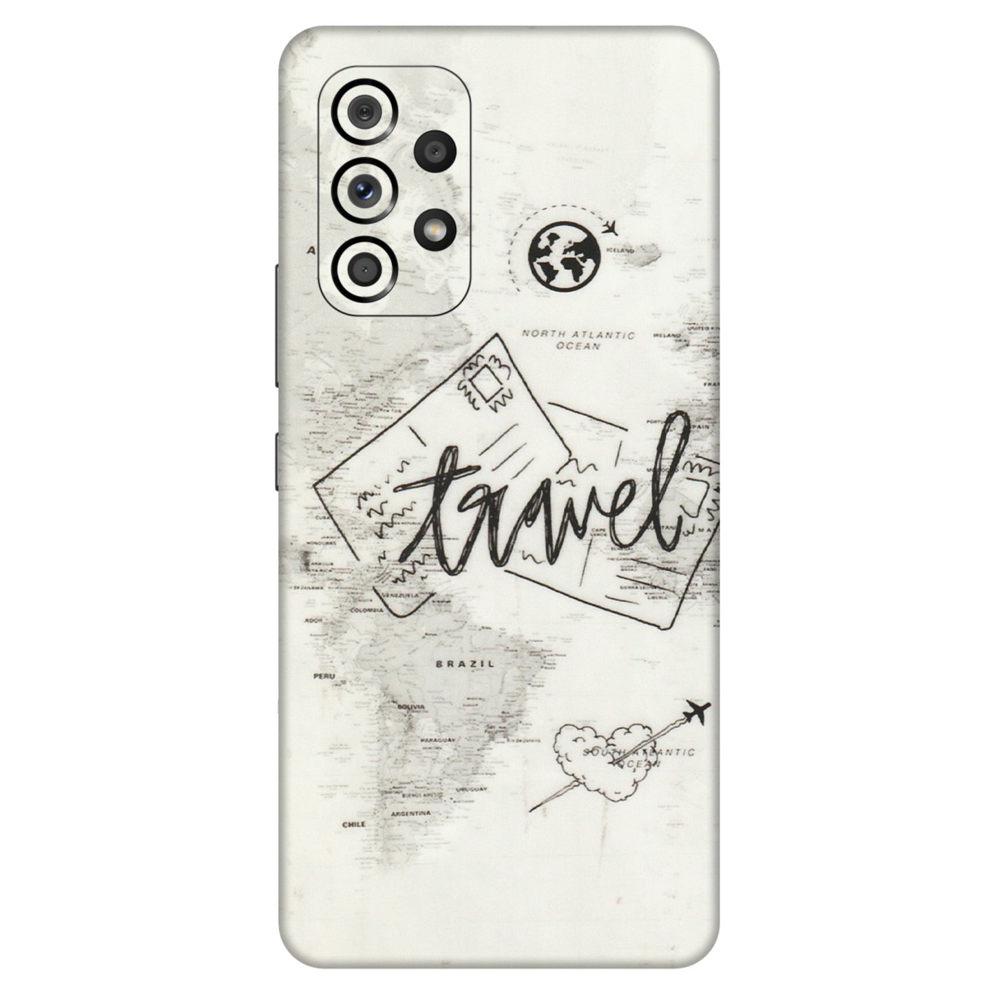 Samsung M/F/Note/Flip and C Phone Skins (All Models) - Travel Ticket - Transparent Finish (T-06) Samsung Galaxy A53 (5G)