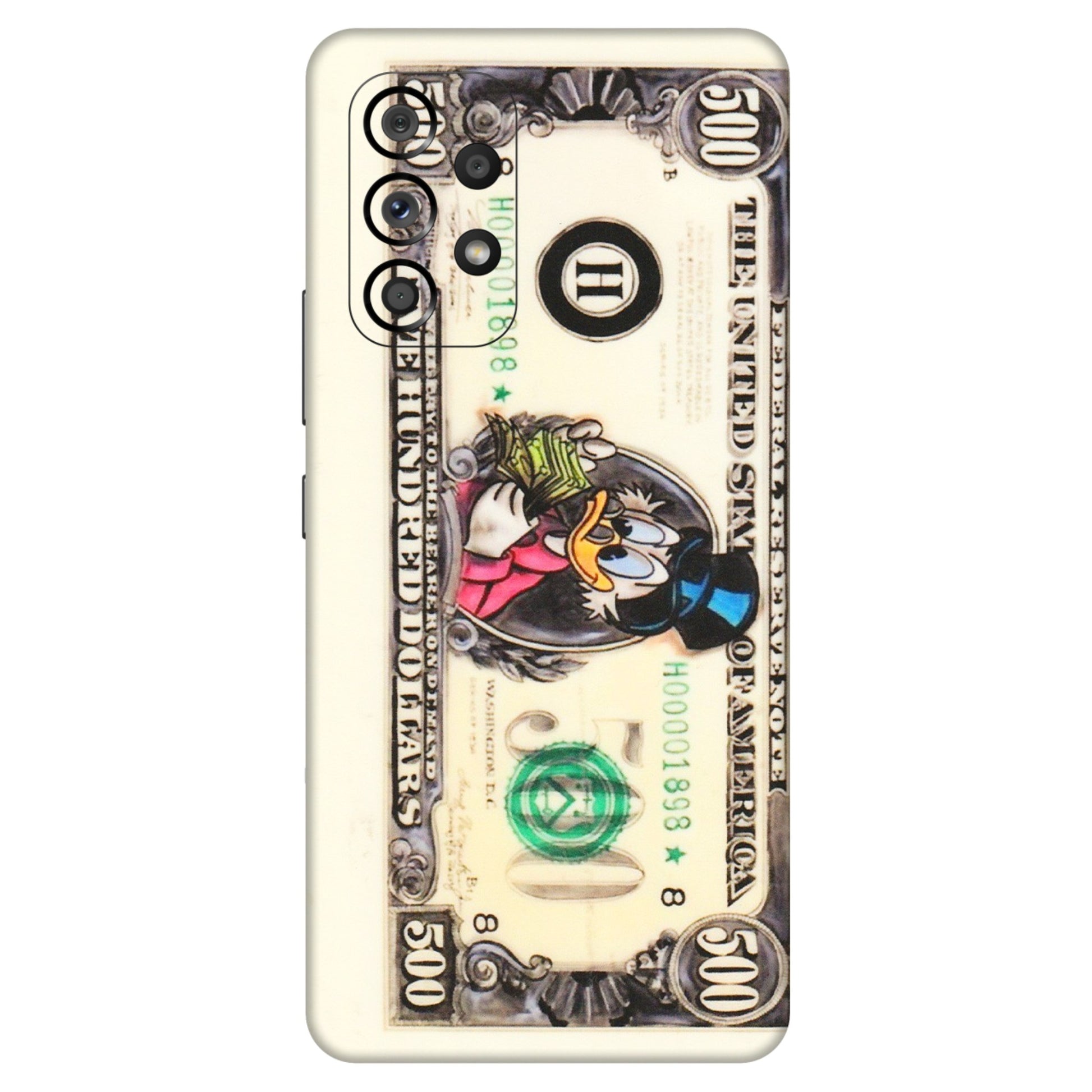 Samsung M/F/Note/Flip and C Phone Skins (All Models) - Five Hundred Dollar Duck - Transparent Finish (T-15) Samsung Galaxy A53 (5G)