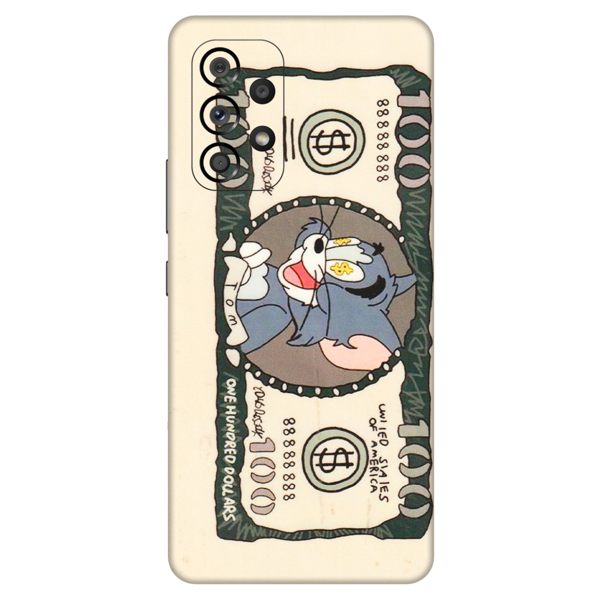 Samsung M/F/Note/Flip and C Phone Skins (All Models) - One Hundred Dollar Tom - Transparent Finish (T-16) Samsung Galaxy A53 (5G)