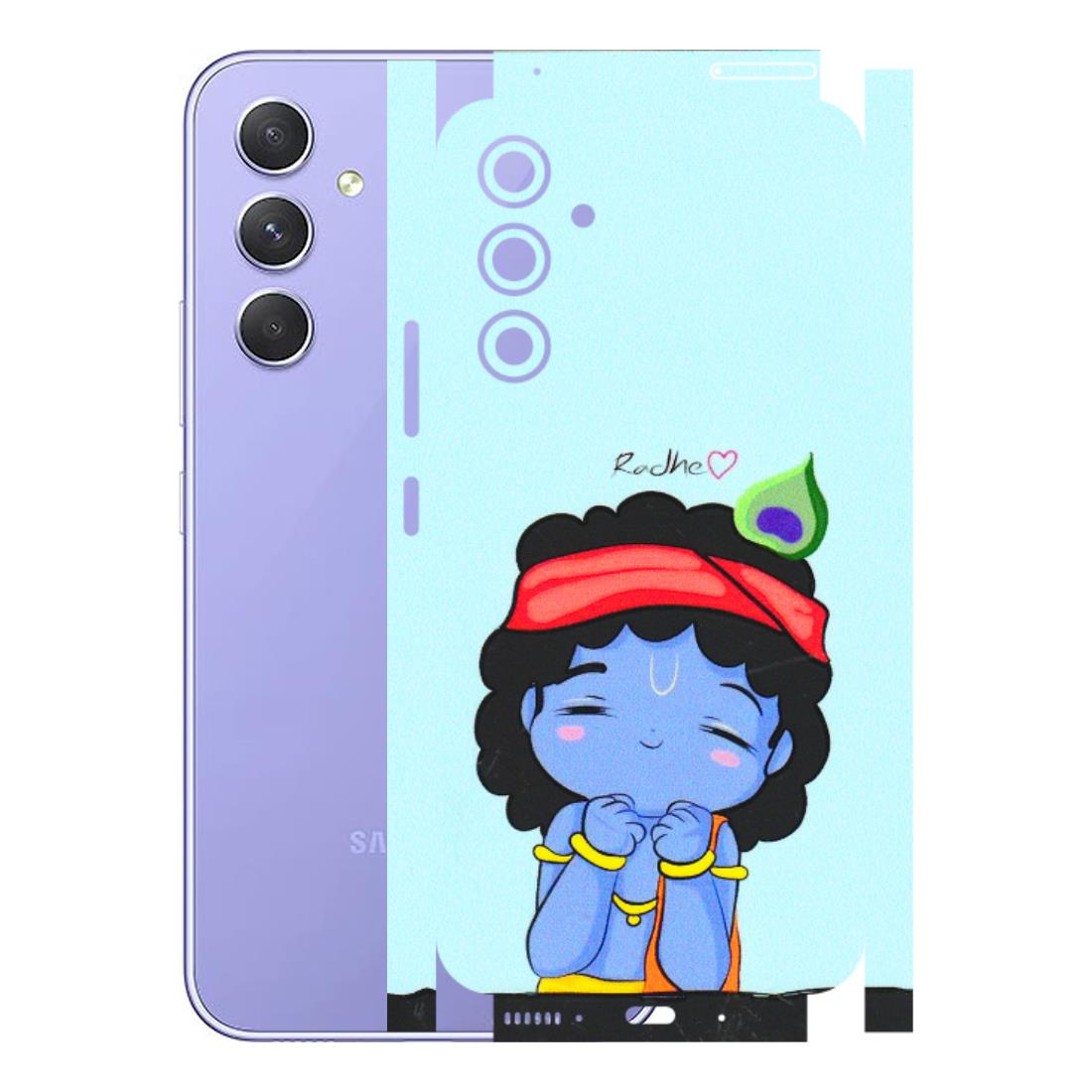 Samsung A/S Series Phone Skins (All Models) - Radhe Radhe Cute Toon - 3D Embossed Finish (L-05) Samsung Galaxy A54 (5G)