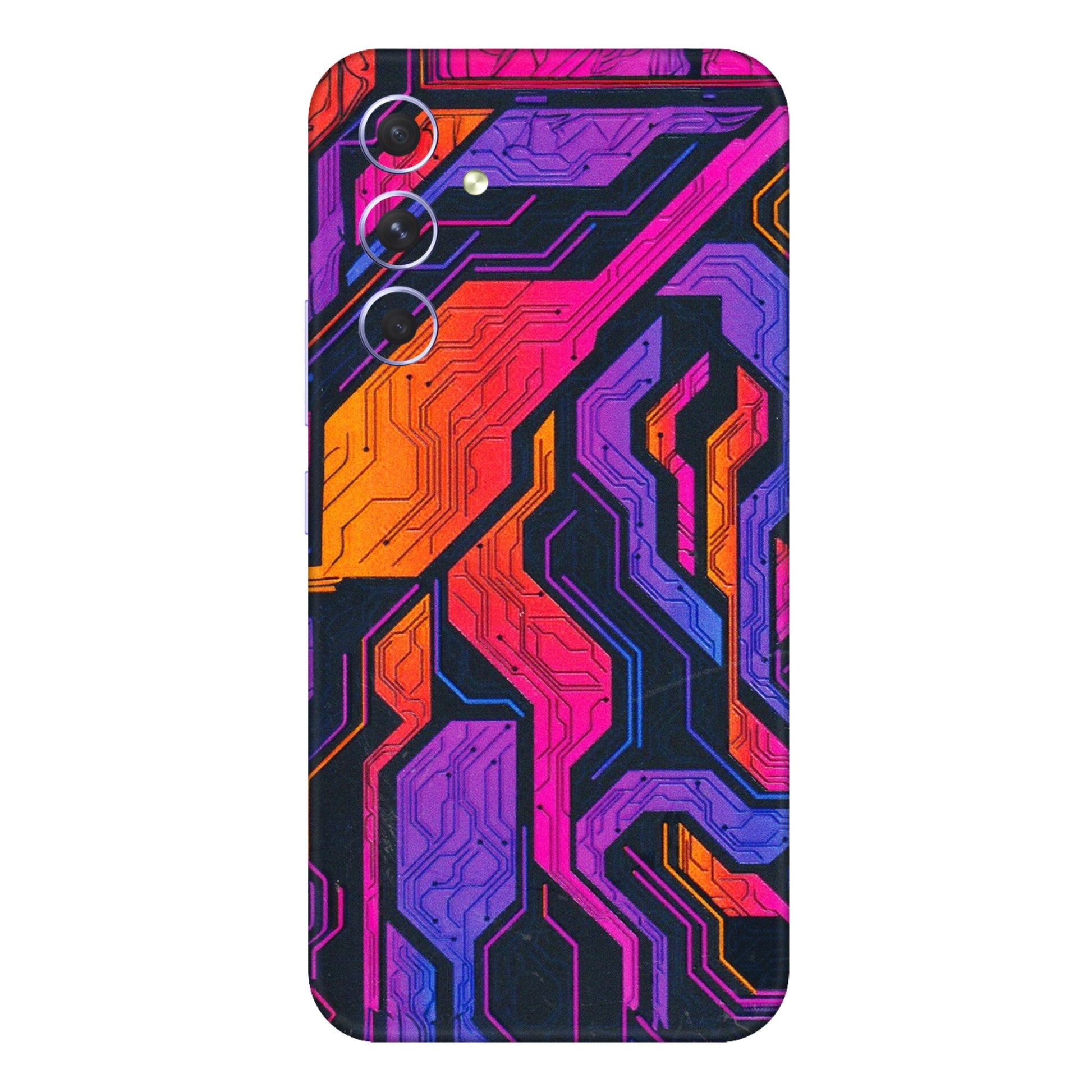 Samsung A/S Series Phone Skins (All Models) - Tech Circuits Futuristic - 3D Embossed Finish (L-07) Samsung Galaxy A54 (5G)