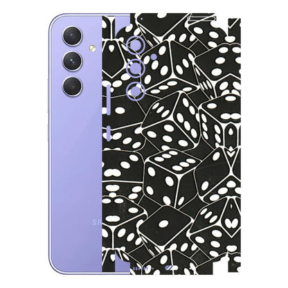 Samsung A/S Series Phone Skins (All Models) - Big Black Dices - 3D Embossed Finish (L-106) Samsung Galaxy A54 (5G)