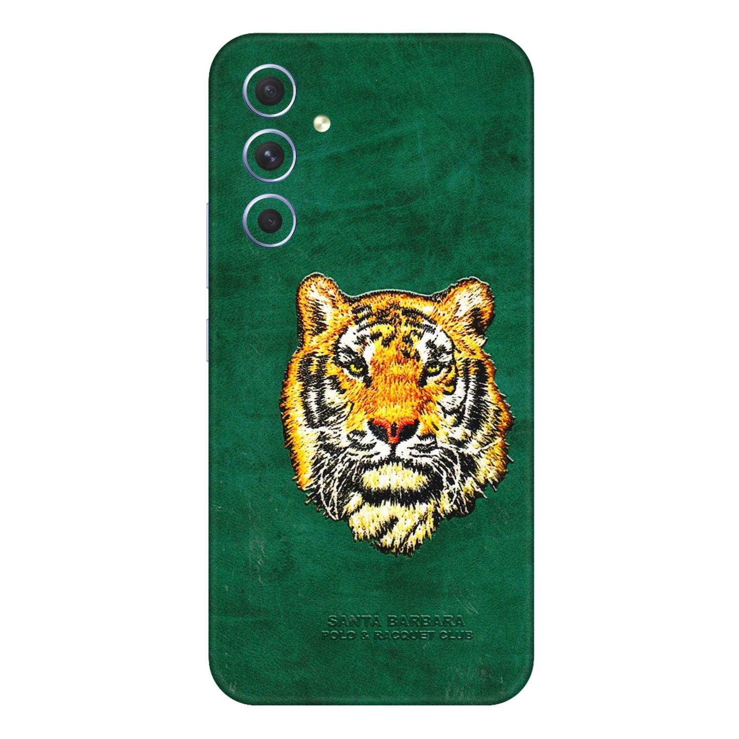 Samsung A/S Series Phone Skins (All Models) - Leather Feel Tiger - 3D Embossed Finish (L-111) Samsung Galaxy A54 (5G)