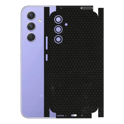 Samsung A/S Series Phone Skins (All Models) - Black honeycomb - 3D Embossed Finish (L-114) Samsung Galaxy A54 (5G)