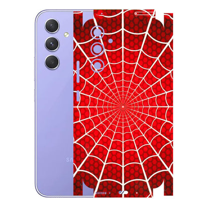 Samsung A/S Series Phone Skins (All Models) - Classic Spidey Web - 3D Embossed Finish (L-115) Samsung Galaxy A54 (5G)