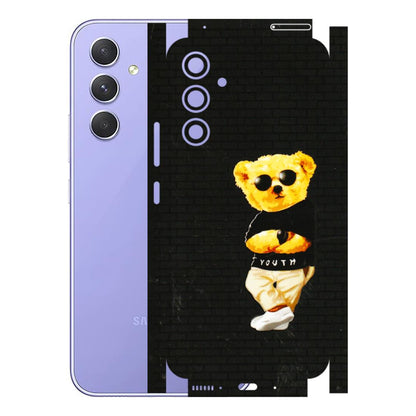 Samsung A/S Series Phone Skins (All Models) - Classy Teddy Bear - 3D Embossed Finish (L-116) Samsung Galaxy A54 (5G)