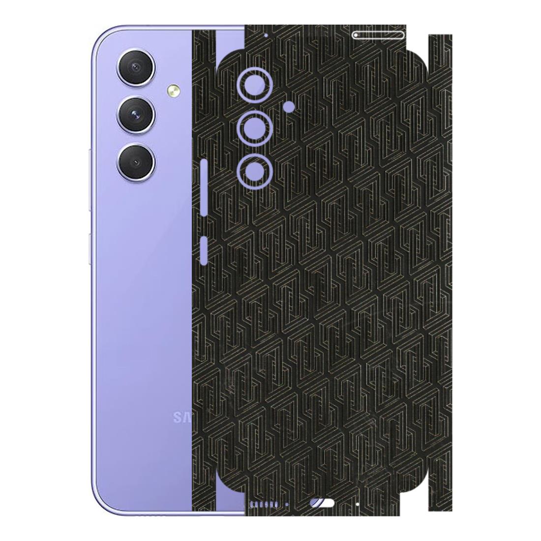 Samsung A/S Series Phone Skins (All Models) - Black Abstract Pattern - 3D Embossed Finish (L-117) Samsung Galaxy A54 (5G)