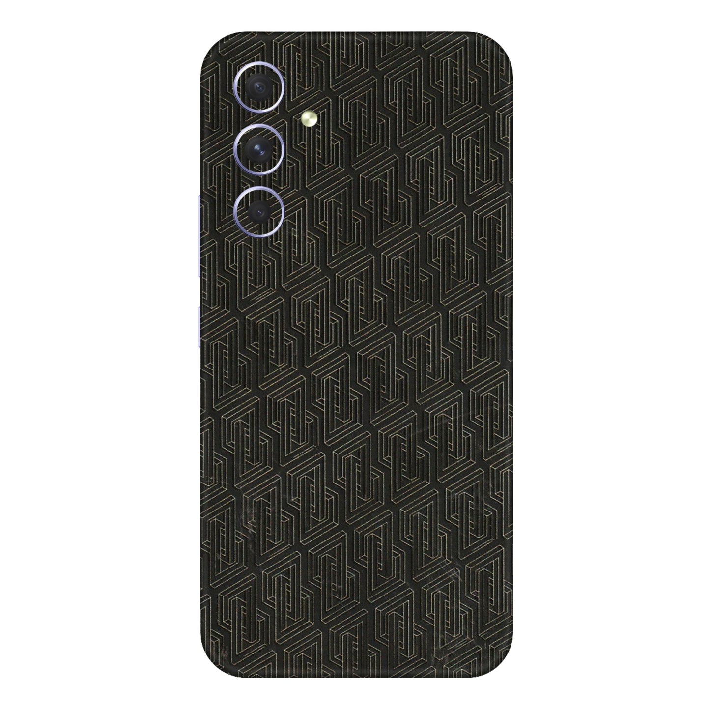 Samsung A/S Series Phone Skins (All Models) - Black Abstract Pattern - 3D Embossed Finish (L-117) Samsung Galaxy A54 (5G)